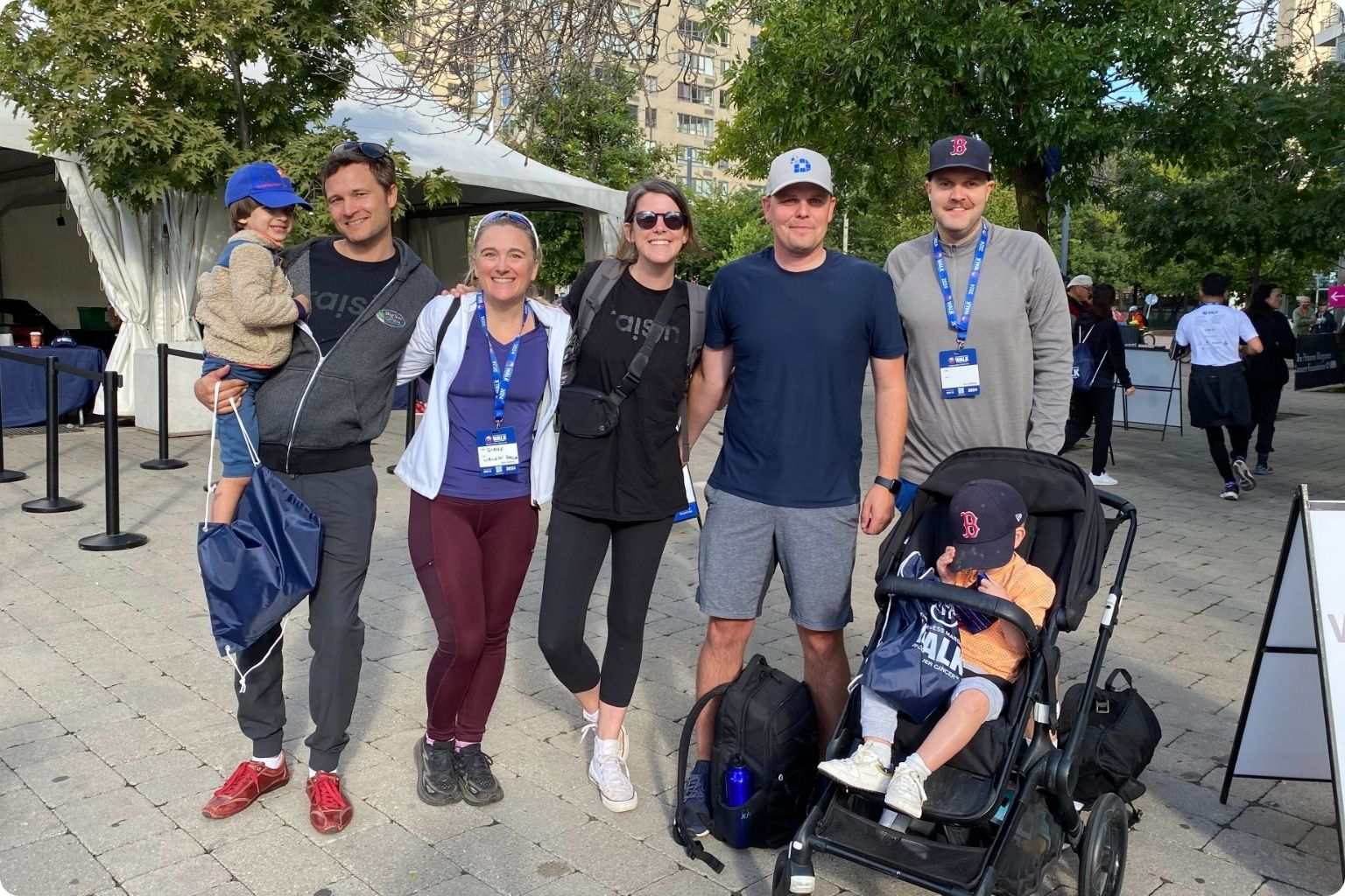 Photo of Adrian, Diane, Kendra, Dylan, and Tim at The Princess Margaret Cancer Foundation’s Walk to Conquer Cancer.